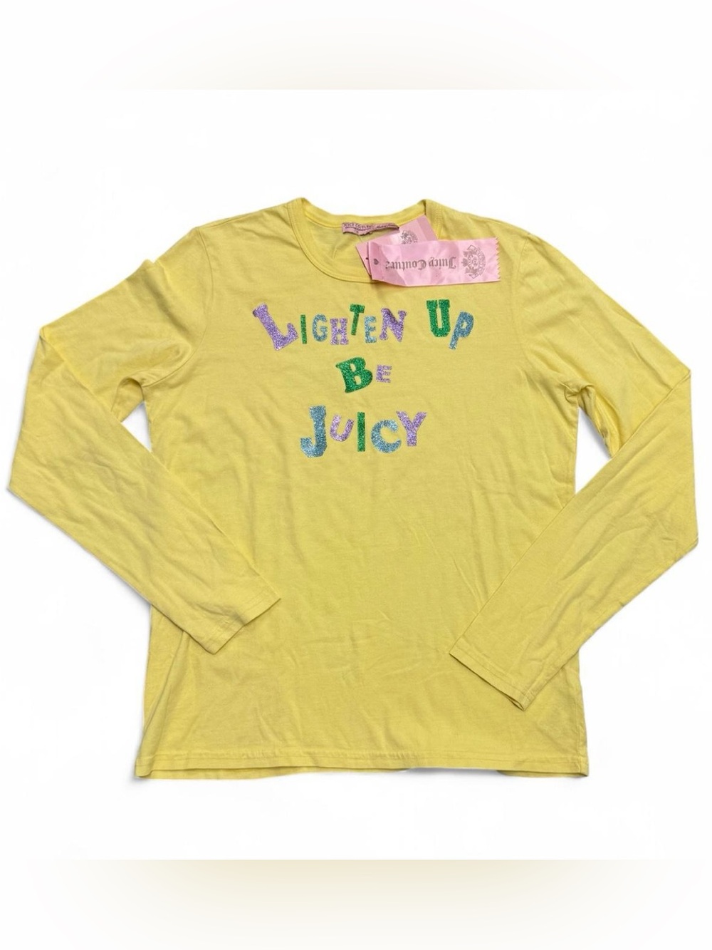 Y2K Juicy Couture Lighten Up Be Juicy Long-sleeve Shirt XL